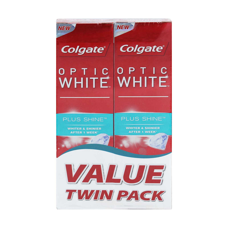 Colgate Optic White Plus Shine Toothpaste 100g x 2