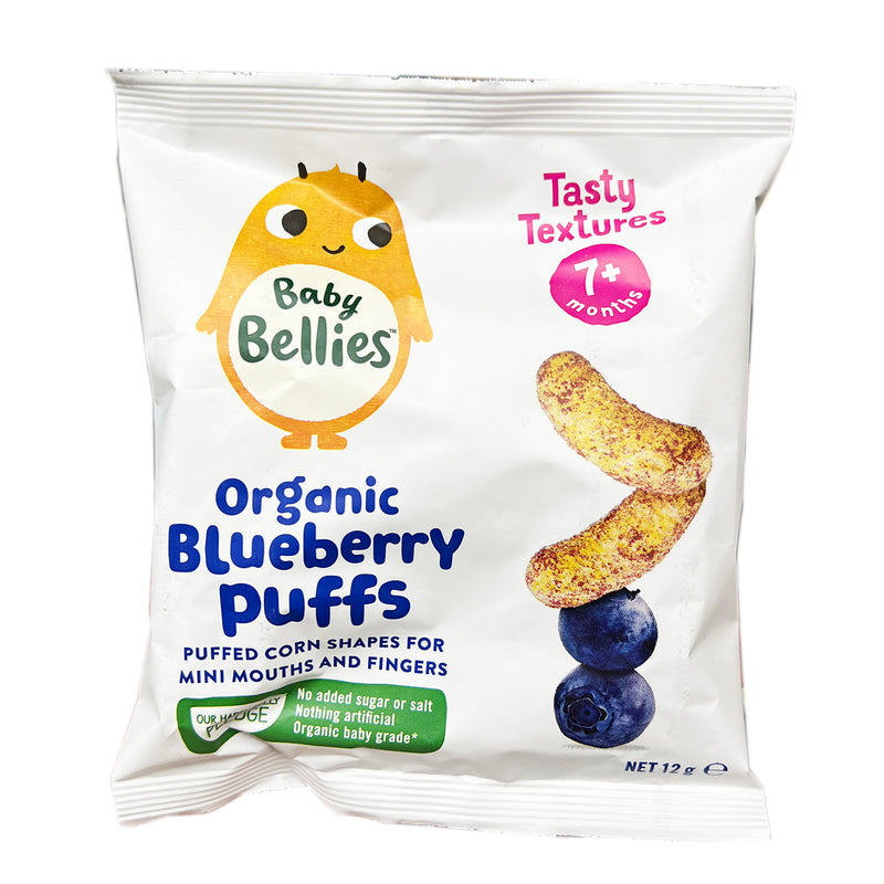 Little Bellies Organic Bursting Blueberry Baby Puffs 12g