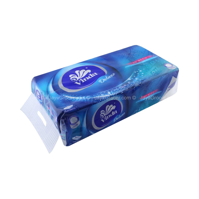 Vinda Deluxe 3D Deco Toilet Tissue 200pcs x 8