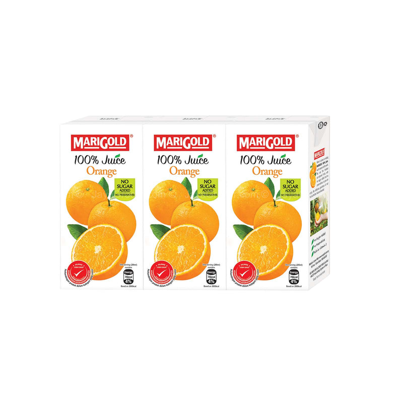 Marigold 100% Juice Orange 200ml x 3