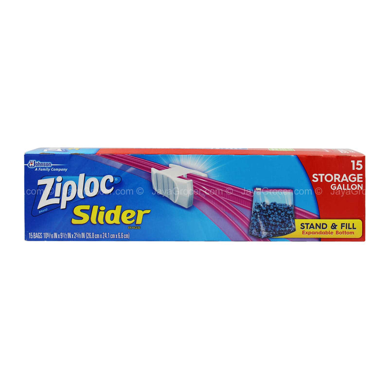 Ziploc slider storage gallon bag 15s