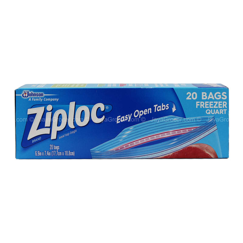 Sc Johnson Ziploc Seal Freezer Bags Quart 17.7cm x 18.8cm 1pack