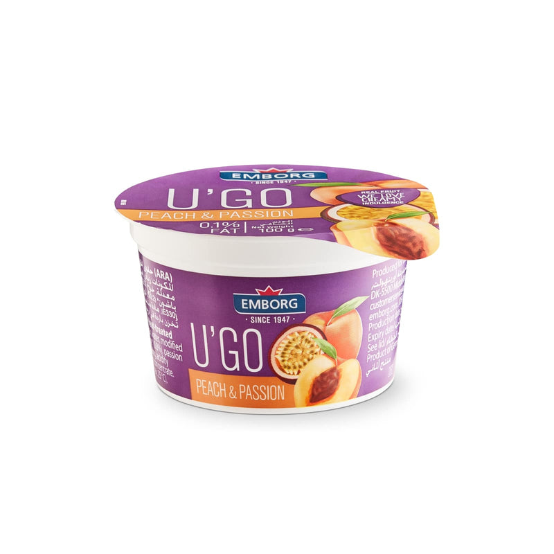 Emborg U’GO Peach & Passion Yoghurt 100g