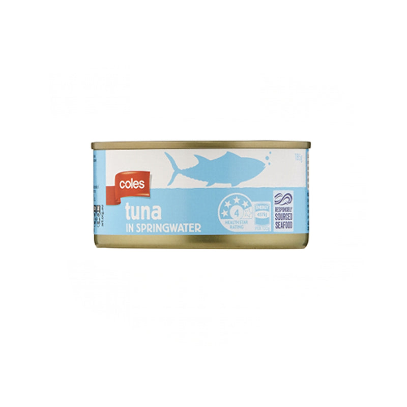 Coles Tuna In Springwater 185g