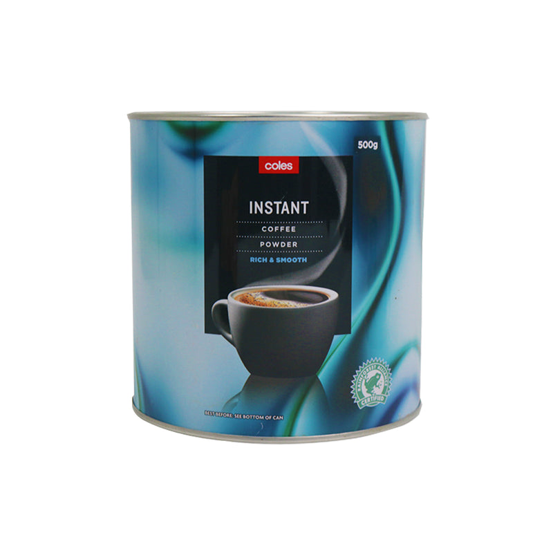 COLES INSTANT COFFEE POWDER 500G