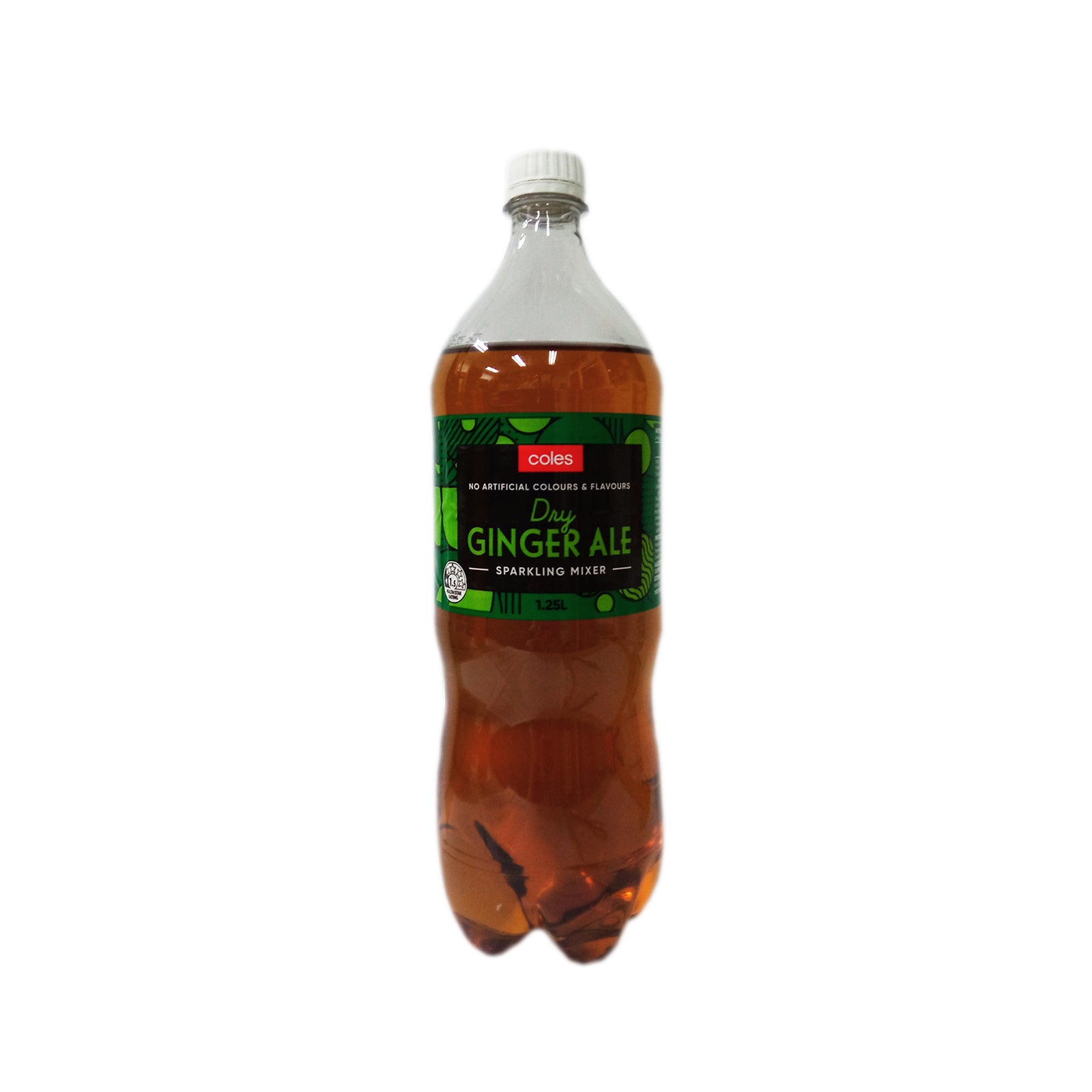 COLES SOFT DRINK DRY GINGER ALE 1.25L